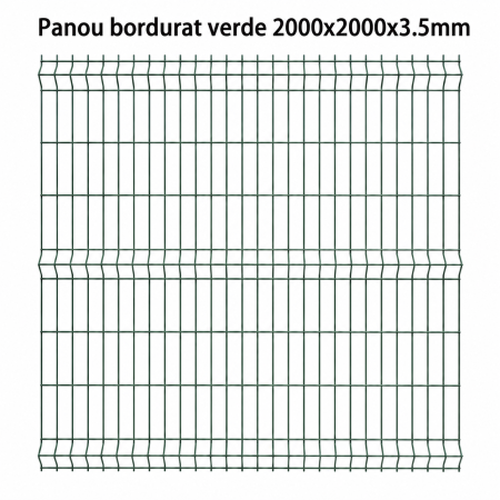 Panou bordurat verde 2000 x 2000 x 3.5 mm